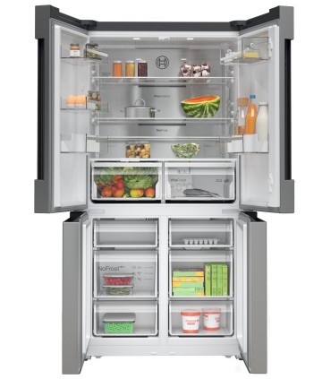 Bosch KFN96APEA Serie 4, Frigorífico Multipuerta, 183 x 91 cm, Acero inoxidable antihuellas