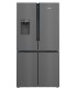Siemens KF96DAXEA iQ500, Frigorífico Multipuerta con toma de agua, 183 x 90.5 cm, Acero negro antihuellas