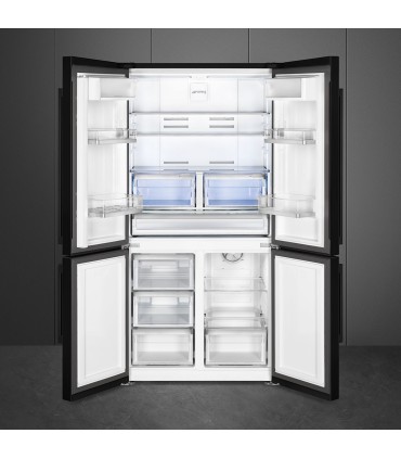 Smeg FQ60NDE Frigorífico 4 puertas, Total No Frost, Negro, 182 x 90,8 cm