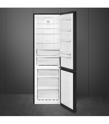 Smeg RC20KDND Frigorífico combinado, Inox oscuro, 200 x 60 cm
