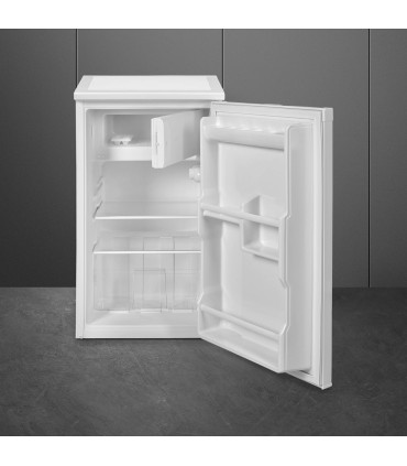 Smeg FS08EW Frigorífico monopuerta, Libre instalación, Blanco, 83,8 x 48 cm