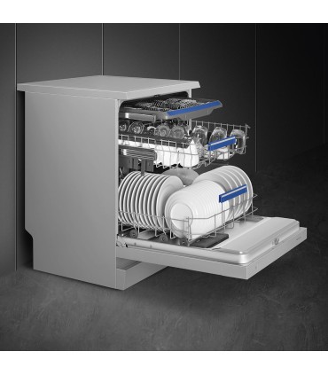Smeg LVS342CQSX Lavavajillas 60 cm, Libre instalación, Inox