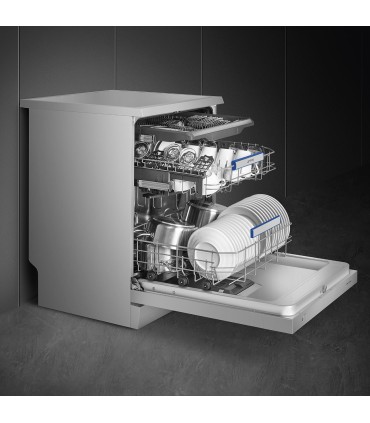 Smeg LVS345CQSX Lavavajillas 60 cm, Libre instalación, Inox