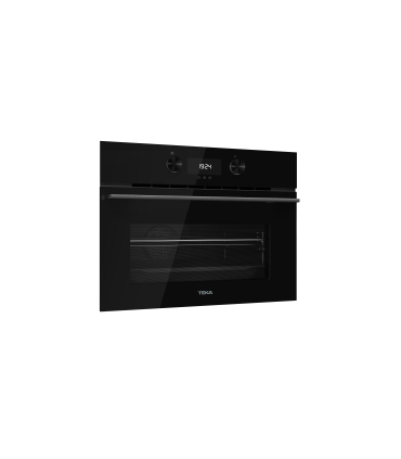 Teka HLC 8440 C FBK Horno multifunción SurroundTemp + microondas con acabado en Cristal Full Black, Negro, Serie Maestro