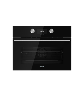 Teka HLC 8440 C Horno compacto Multifunción SurroundTemp con microondas y sistema HydroClean de 45 cm, Negro, Serie Maestro