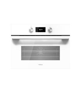 Teka HLC 8440 C Horno compacto con microondas Multifunción SurroundTemp con sistema HydroClean de 45 cm, Blanco, Serie Maestro