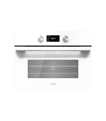 Teka HLC 8440 C Horno compacto con microondas Multifunción SurroundTemp con sistema HydroClean de 45 cm, Blanco, Serie Maestro