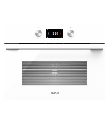 Teka HLC 8440 C Horno compacto con microondas Multifunción SurroundTemp con sistema HydroClean de 45 cm, Blanco, Serie Maestro