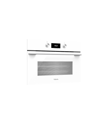 Teka HLC 8440 C Horno compacto con microondas Multifunción SurroundTemp con sistema HydroClean de 45 cm, Blanco, Serie Maestro