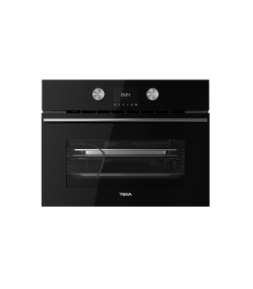 Teka HLC 8470 SC BK Horno compacto multifunción de vapor con 15 funciones de cocinado, Negro, Serie Maestro