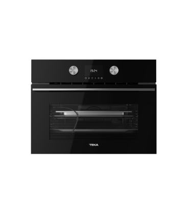 Teka HLC 8470 SC BK Horno compacto multifunción de vapor con 15 funciones de cocinado, Negro, Serie Maestro