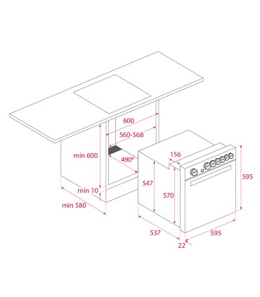Teka HBE 615 ME Horno Polivalente Multifunción de 60 cm, Acero inoxidable antihuellas, Serie Easy