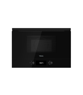 Teka ML 8220 BIS L FBK Microondas de integración con acabado Cristal Full Black y base cerámica, Negro, Serie Maestro