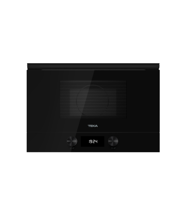 Teka ML 8220 BIS L FBK Microondas de integración con acabado Cristal Full Black y base cerámica, Negro, Serie Maestro