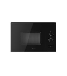 Teka ML 820 FI BK Microondas integrable en acabado cristal negro con plato giratorio, Negro, Serie Maestro