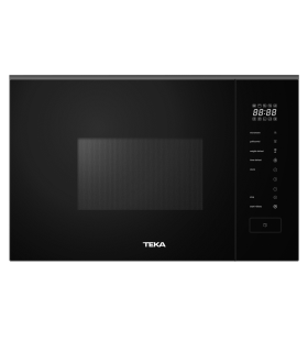 Teka MLEG 820 FI BK Microondas + grill integrable, plato giratorio integrado, acabado Cristal Full Black, Negro, Serie Maestro