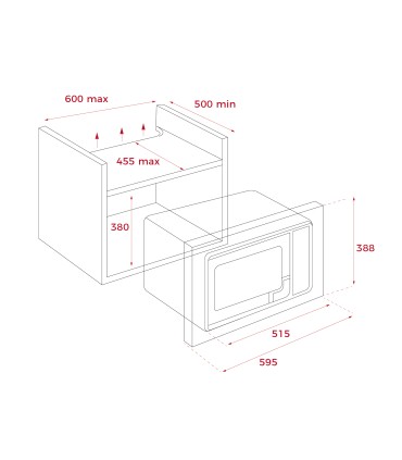 Teka MWE 255 FI Microondas de integración + Grill de 25L, Acero inoxidable antihuellas, Serie Total