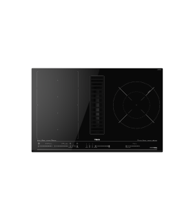 Teka MasterSense Air AFC 87628 MST Placa de inducción FullFlex con campana integrada de 80 cm, Negro, Serie Maestro
