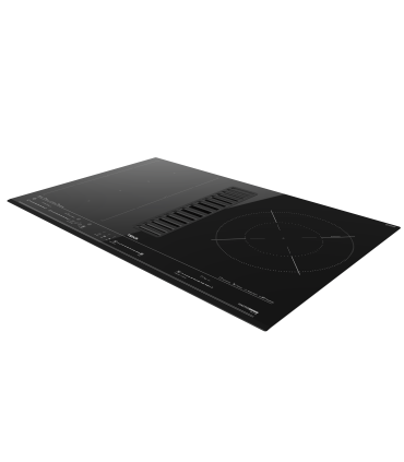 Teka MasterSense Air AFC 87628 MST Placa de inducción FullFlex con campana integrada de 80 cm, Negro, Serie Maestro