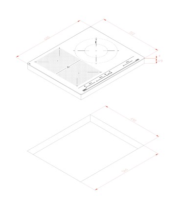 Teka IZF 65320 MSP Placa de inducción Flex de 60 cm con 4 zonas con funciones directas, Negro, Serie Total