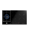 Teka JZC 94313 ABN Placa Hybrid Inducción y Gas de 90 cm con Touch Control Multislider y 4 zonas, Negro, Serie Maestro