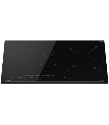 Teka IZC 83620 MST Placa Inducción de 80 cm con control táctil MultiSlider y 3 zonas de cocinado, Negro, Serie Maestro