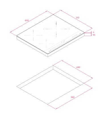 Teka IZC 63015 MSS Placa de inducción Multislider de 60 cm con 3 zonas de cocción, Negro, Serie Easy