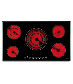 Teka TR 951 Vitrocerámica de 90 cm con 5 zonas con Touch Control, Negro, Serie Maestro