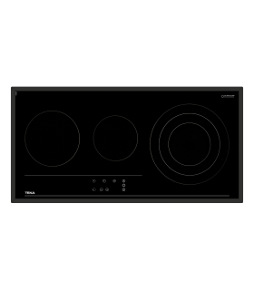 Teka TRC 83631 TCS Vitrocerámica de 80 cm con 3 zonas con Touch Control, Negro, Serie Maestro