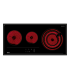 Teka TRC 83631 TCS Vitrocerámica de 80 cm con 3 zonas con Touch Control, Negro, Serie Maestro