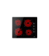 Teka TBC 64000 XFL Placa vitrocerámica de 60 cm con 4 zonas y mandos laterales, Negro, Serie Easy
