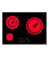 Teka TR 5300 Vitrocerámica de 60 cm y fondo de 43,5 cm con 3 zonas con Touch Control, Negro, Serie Total