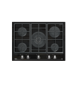 Teka GZC 75330 XBN Placa cristal gas de 70 cm con función ExactFlame, gas natural, Negro, Serie Maestro