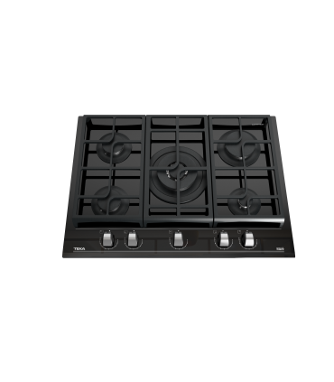 Teka GZC 75330 XBN Placa cristal gas de 70 cm con función ExactFlame, gas natural, Negro, Serie Maestro