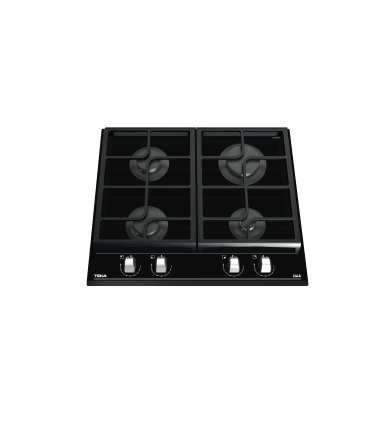 Teka GZC 64300 XBN Placa cristal gas de 60 cm con función ExactFlame, gas natural, Negro, Serie Maestro