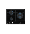 Teka GZC 63310 XBB Placa Cristal Gas de 60 cm con función ExactFlame, gas butano, Negro, Serie Maestro