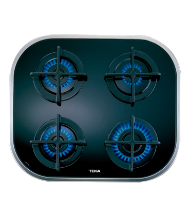 Teka CG.1 4G AI AL Placa polivalente de 60 cm con 4 quemadores, gas natural, Acero inoxidable, Serie Easy