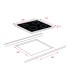 Teka CGC 60 4G AI AL NAT Placa polivalente de 60 cm con 4 quemadores, gas natural, Negro, Serie Easy