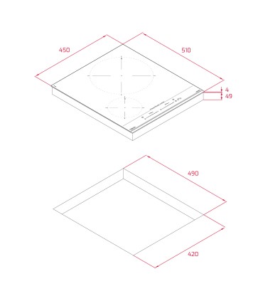 Teka IZC 42400 MSP Placa modular de inducción de 45 cm con control táctil MultiSlider y 2 zonas, Negro, Serie Maestro