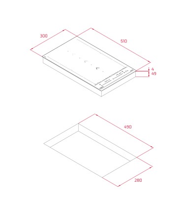 Teka IZS 34700 MST Placa Modular de inducción Flex de 30 cm con SlideCooking y 2 zonas de cocinado, Negro, Serie Maestro