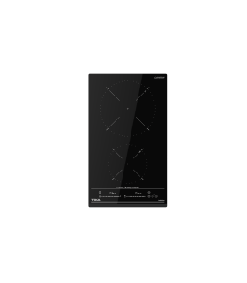 Teka IZC 32310 MSP Placa modular de inducción de 30 cm con control táctil MultiSlider y 2 zonas de cocinado, Negro, Serie Total