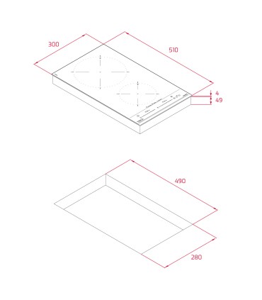 Teka IZC 32310 MSP Placa modular de inducción de 30 cm con control táctil MultiSlider y 2 zonas de cocinado, Negro, Serie Total