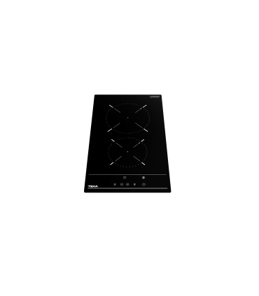 Teka TBC 32010 TTC Placa modular vitrocerámica de 30 cm con 2 zonas, Negro, Serie Total