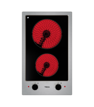 Teka EFX 30.1 2H Placa Modular Vitrocerámica de 30 cm con 2 zonas de cocción, Acero inoxidable, Serie Easy