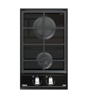 Teka GZC 32300 XB Placa Cristal Gas Modular de 30 cm con función ExactFlame, gas butano, Negro, Serie Maestro