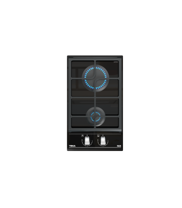 Teka GZC 32300 XB Placa Cristal Gas Modular de 30 cm con función ExactFlame, gas butano, Negro, Serie Maestro