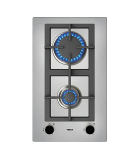 Teka EFX 30.1 2G AI AL CI Placa de gas modular de 30 cm con mandos frontales, gas butano, Acero inoxidable, Serie Easy