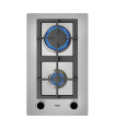 Teka EFX 30.1 2G AI AL CI Placa de gas modular de 30 cm con mandos frontales, gas butano, Acero inoxidable, Serie Easy