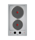 Teka EFX 30.1 2P Placa Modular de 30 cm con 2 placas eléctricas blindadas, Acero inoxidable, Serie Easy