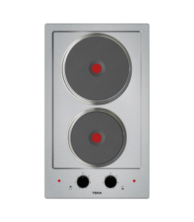Teka EFX 30.1 2P Placa Modular de 30 cm con 2 placas eléctricas blindadas, Acero inoxidable, Serie Easy